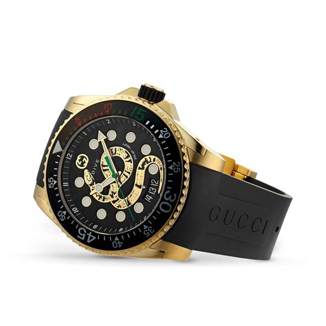 gucci g-diver 45mm mens watch|gucci rattlesnake watch.